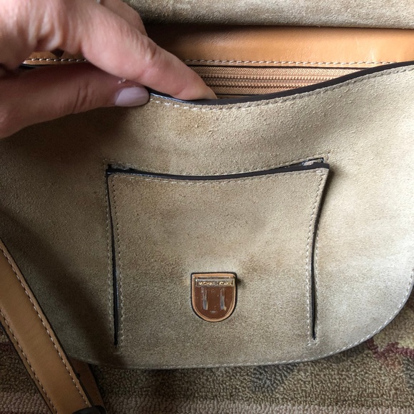 Michael Kors Leather and Suede Saddle Bag - Picture 4 of 6